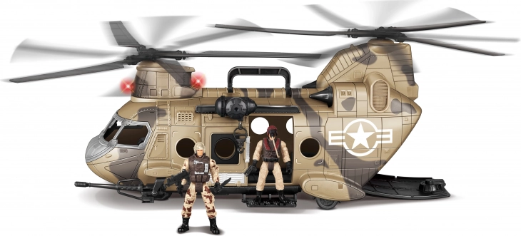Helikopter med figurer og effekter 50 cm
