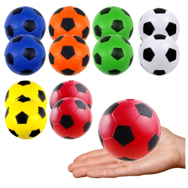 Farverige antistressbolde 6,5 cm - sæt med 12 stk.