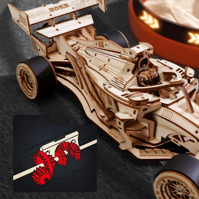 RoboTime 3D træpuslespil Racerbil