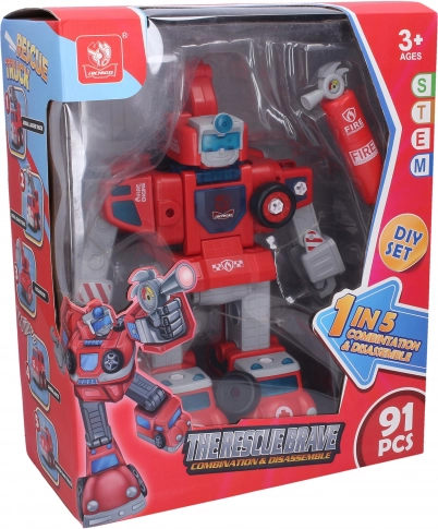 Skruedreven autorobot med effekter The Rescue Brave 32 cm
