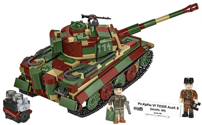 Modeltanken Tiger I af 870 klodser