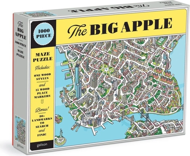 Galison puslespil Det Store Æble New York 2-i-1, 1000 brikker