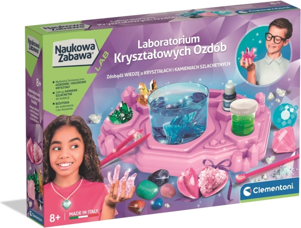 Naukowa Zabawa laboratorium krystalpynt CLEMENTONI