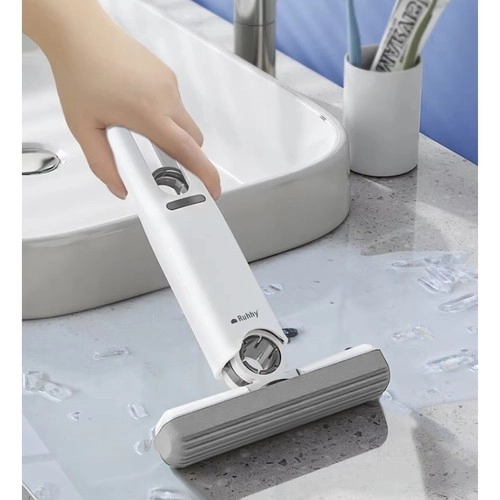 Kompakt mini mop med ekstra rengøringshoveder