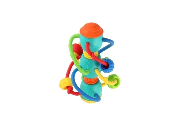 Rangle/bidering spiral med kugler plastik 16x10cm i æske 17x20x10cm 6m+