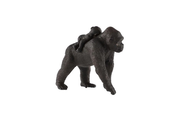 Gorilla med unge i plastpose 9cm