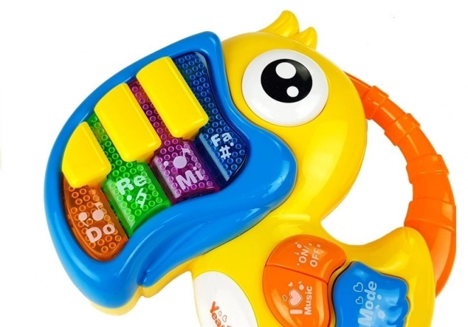 Børne klaver Piano Fugle Gule
