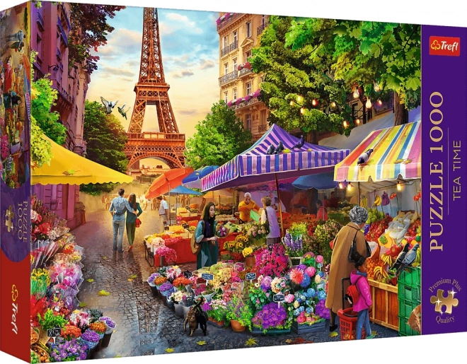TREFL Puzzle Premium Plus Tea Time: Blomstermarked 1000 brikker