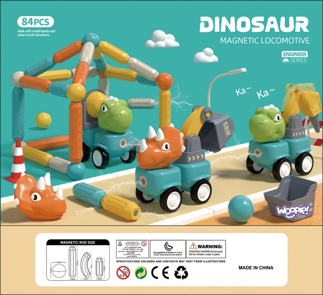 Woopie magnetiske klodser dinosaur konstruktionssæt
