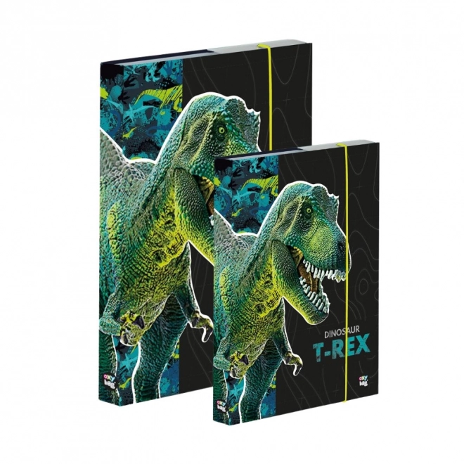 Æske til notesbøger med dinosaurmotiv