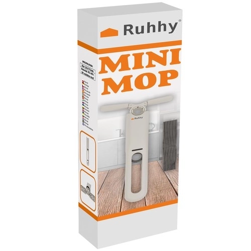 Kompakt mini mop med ekstra rengøringshoveder