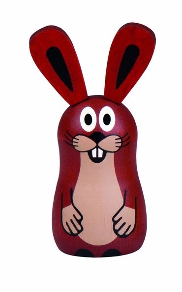 Træfigur af Hare med magnet fra Detoa