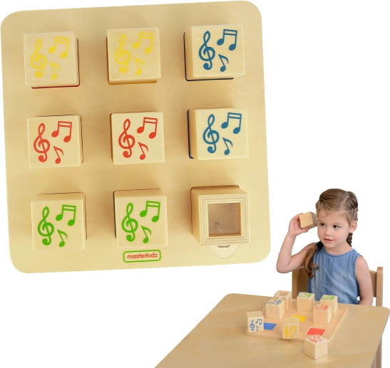 Masterkidz Træ Sensorisk Sorteringssæt Musik Montessori