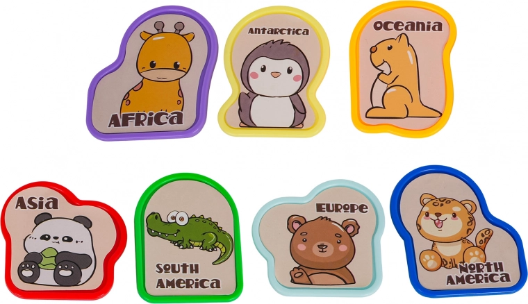 Udforskning af kontinenter med dyr