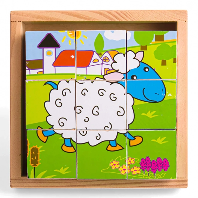 Puslespils billeder blokke Dyr