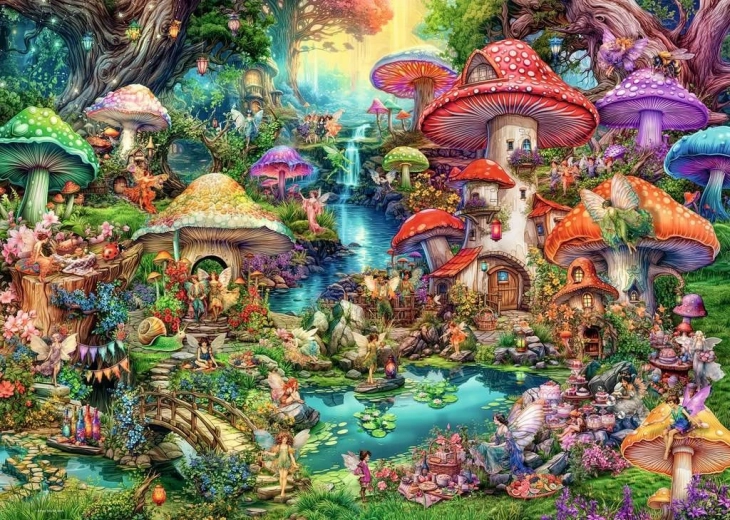 Ravensburger puslespil Svampebyen 1000 brikker