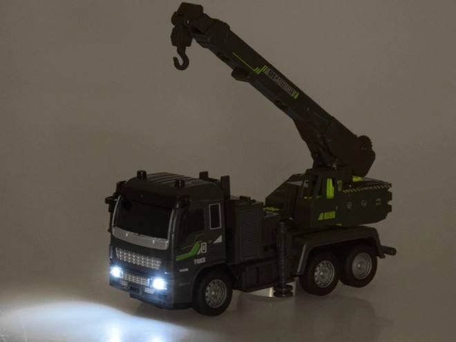 Byggekranbil med LED-lys