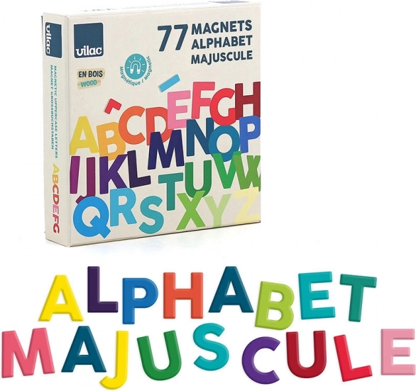 Vilac Træ Magnetisk Alfabet Store Bogstaver