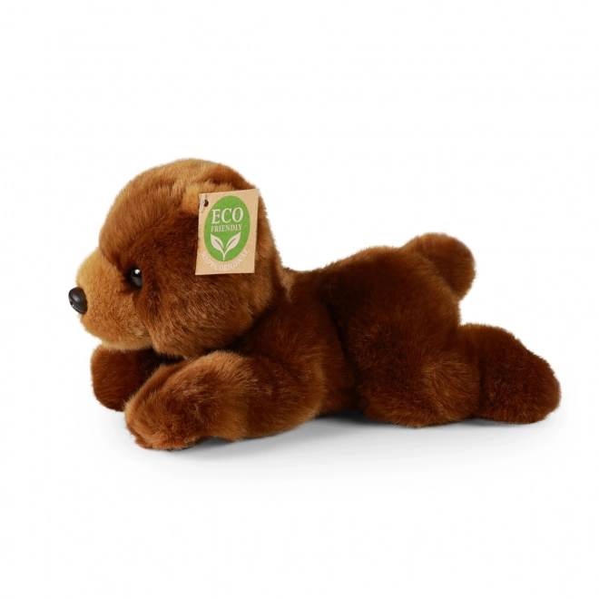 Brun liggende bamse 20 cm ØKO-VENLIG