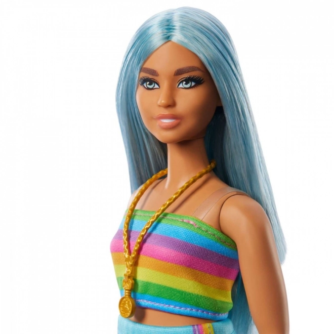 Barbie Fashionistas lange blå hår