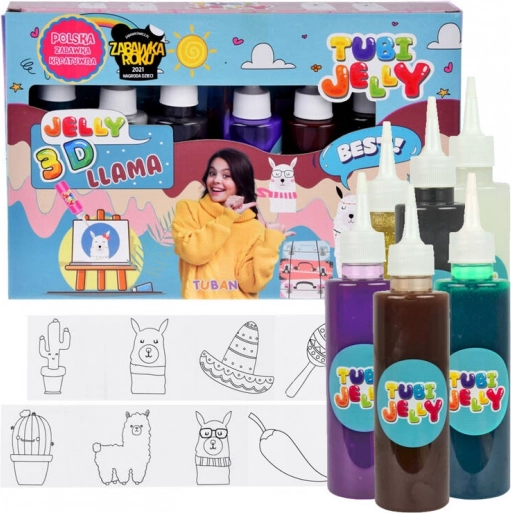 Tubi Jelly kreativt sæt Lama 6 farver geléfigurer