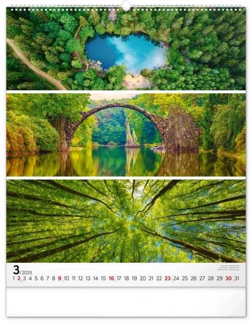 NOTIQUE Vægkalender Palet 2025, 48 x 56 cm