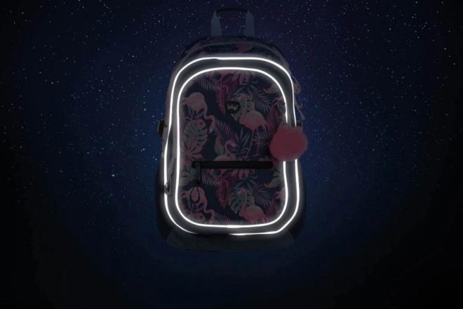 BAAGL Skole rygsæk Flamingo