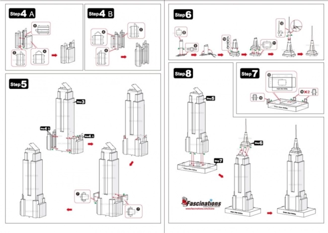 3D metalmodel Empire State Building METAL EARTH