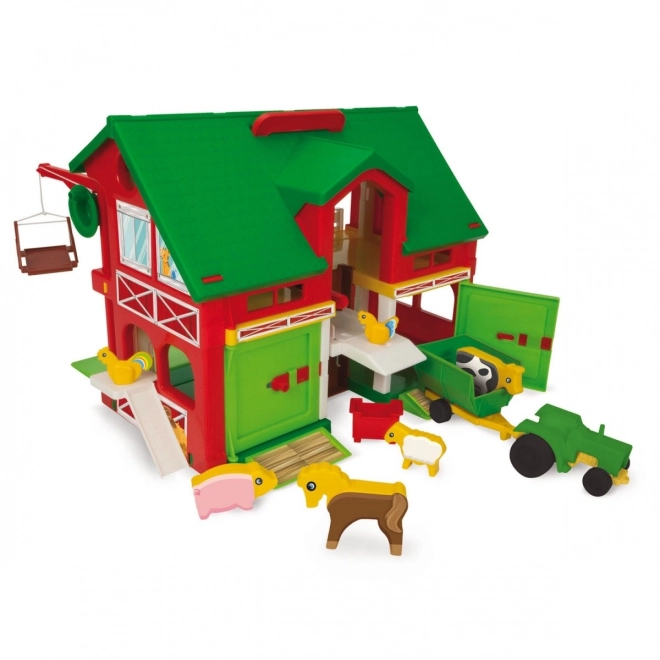 Lille Hus Gård stald 40x35cm i kasse 59x40x15cm Wader