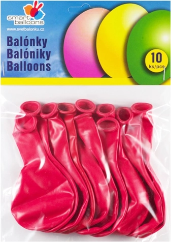Røde oppustelige balloner 26 cm - sæt med 10 stk.