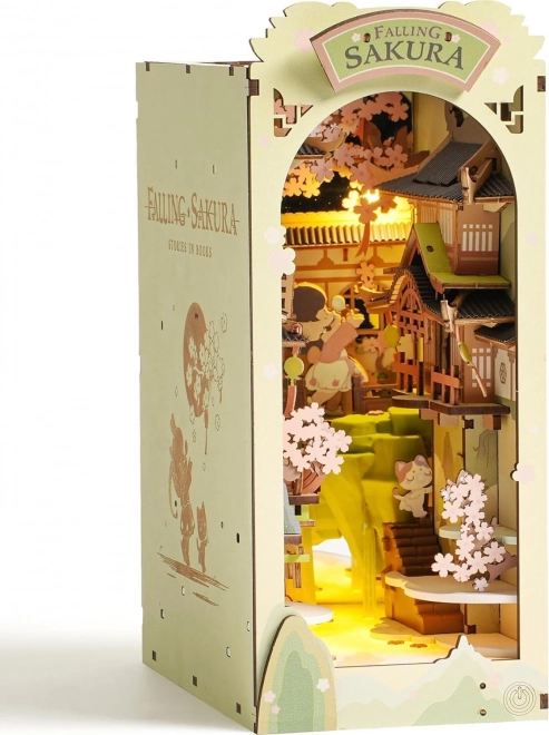 RoboTime 3D Puzzle Bogstøtte "Falling Sakura" (træ)