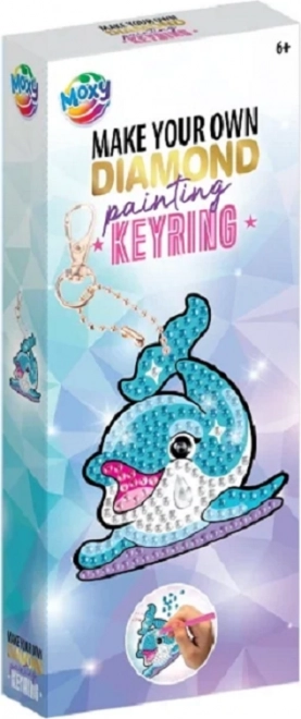 Diamantmaleri – delfinvedhæng