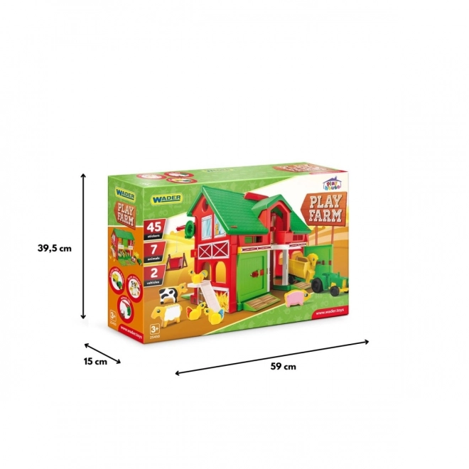 Lille Hus Gård stald 40x35cm i kasse 59x40x15cm Wader