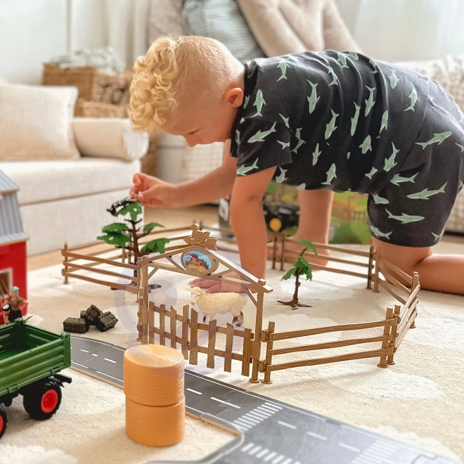 Sæt med landbrugsmaskiner mini gårdstraktor WOOPIE