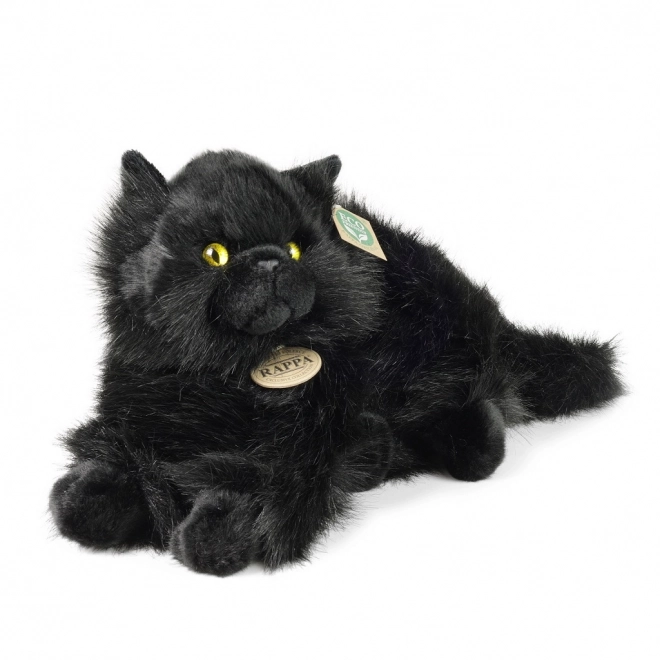 Rappa Plysj Kat Sort Liggede 30 cm ECO-FRIENDLY