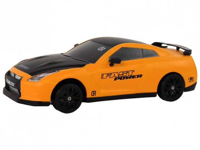 Fjernstyret sportsbil R/C 1:24 udskiftelige hjul – Gul