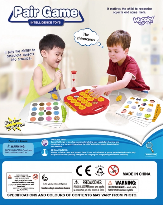 Logikspil WOOPIE Hukommelse Match par på tid for børn fra 3 år