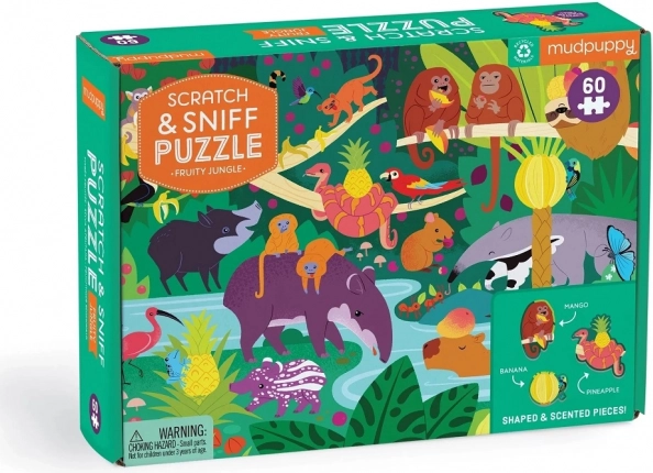 Mudpuppy duftende puslespil Frugt-jungle, 60 brikker