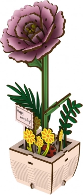 Træpuslespil blomst Pæon
