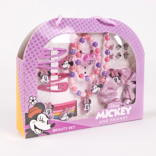 Sæt af smykker og hårtilbehør i Minnie taske