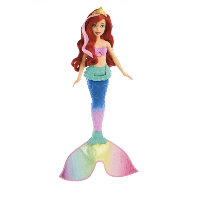 MATTEL Disney Prinsesse dukke Ariel lille havfrue svømmer, skifter farve