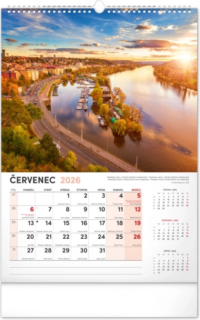 Vægkalender Prag 2026