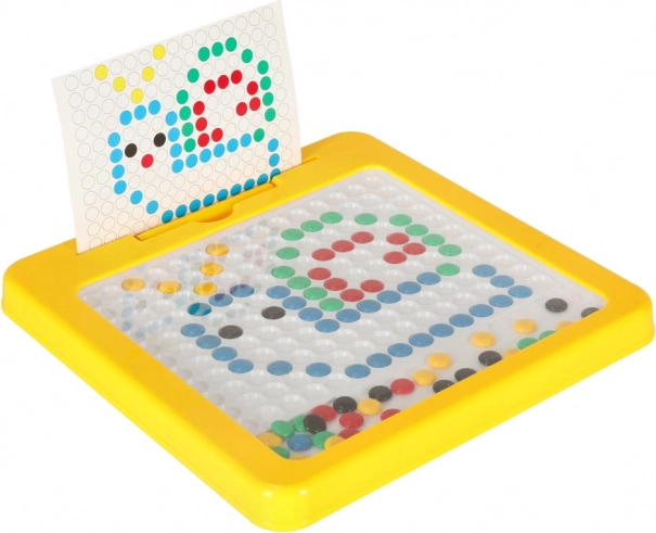 Montessori magnetisk mosaik til børn, gul 26 × 26 cm