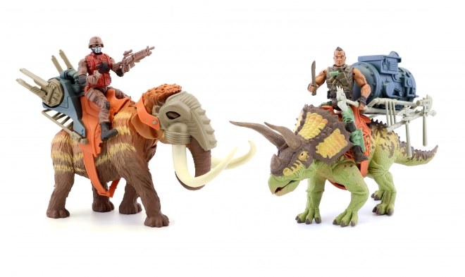 Sæt soldater på dinosaurer 25 cm