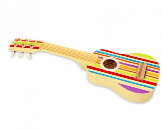 Regnbuefarvet træ seksstrenget guitar