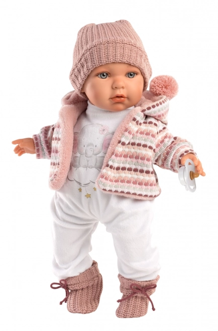 Llorens Baby Julia - realistisk dukke med lyde og blødt stofkrop - 42 cm