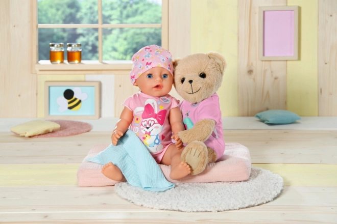 Bamse BABY born, lyserødt tøj