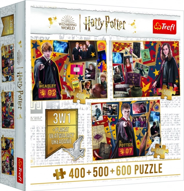 TREFL Puslespil Harry Potter: Ron, Hermione og Harry 400 + 500 + 600 brikker