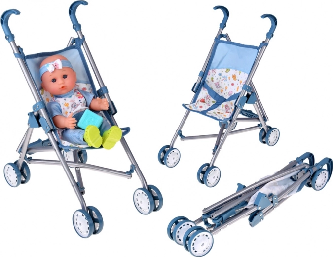 Sammenklappelig klapvogn til dukken på enhver tur