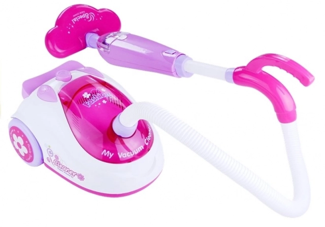 Børne pink støvsuger på batterier med to hoveder